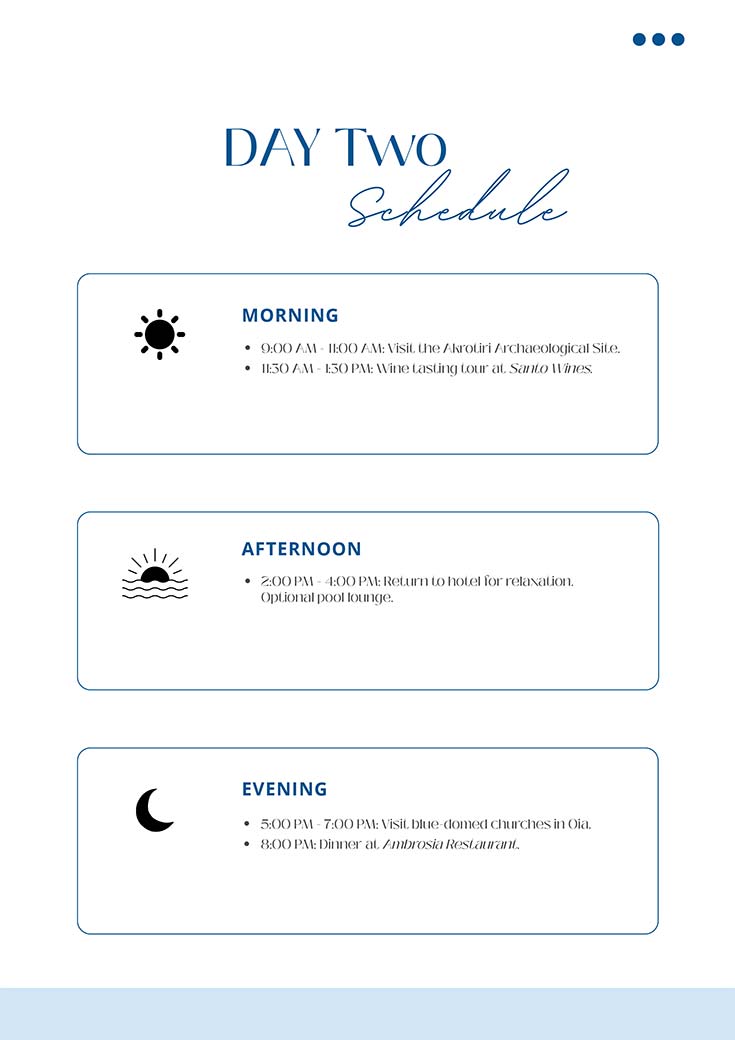 Personalized Travel-Itinerary Service Created Exclusively For You Day Two
Schedule MyTravelBotsCom